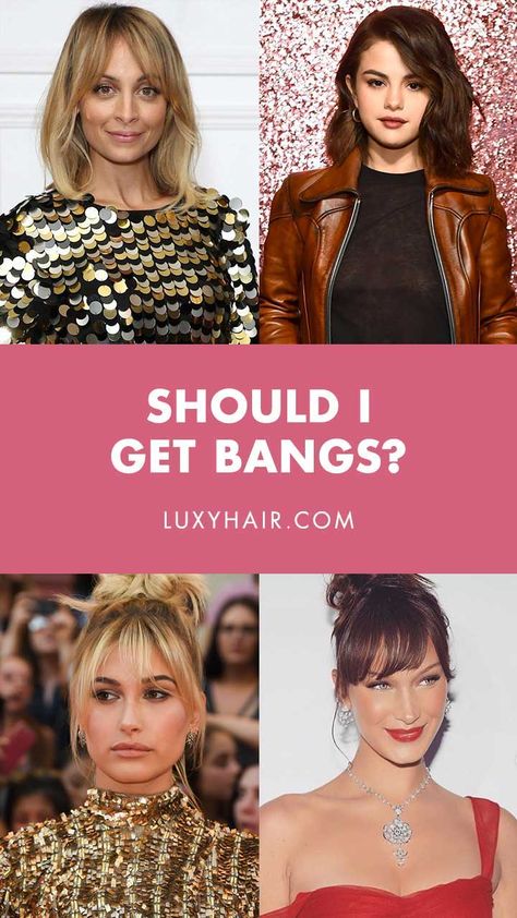 Should I get Bangs? The Ultimate Guide Different Types Of Bangs Chart, 2a Hairstyles, Bangs Vs No Bangs, Grow Out Bangs, Should I Get Bangs, One Length Haircuts, Make Your Hair Grow Faster, Fringe Styles, Growing Out Bangs