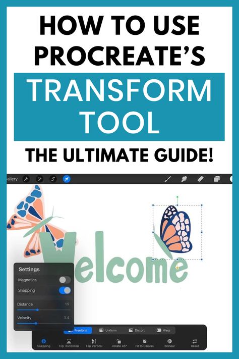 Procreate Tutorial on Using the Transform Tool: Procreate for Beginners! The Transform tool is a foundational feature to know how to use in Procreate. From beginner to advanced, the Transform tool is a great way to level up your digital art. In this Procreate lesson, you'll learn how the Transform tool works! Procreate Beginner, Procreate Classes, Procreate For Beginners, Procreate Practice, Procreate Hacks, Procreate Tools, Procreate App Tutorial, Procreate Tutorials, Moving Objects