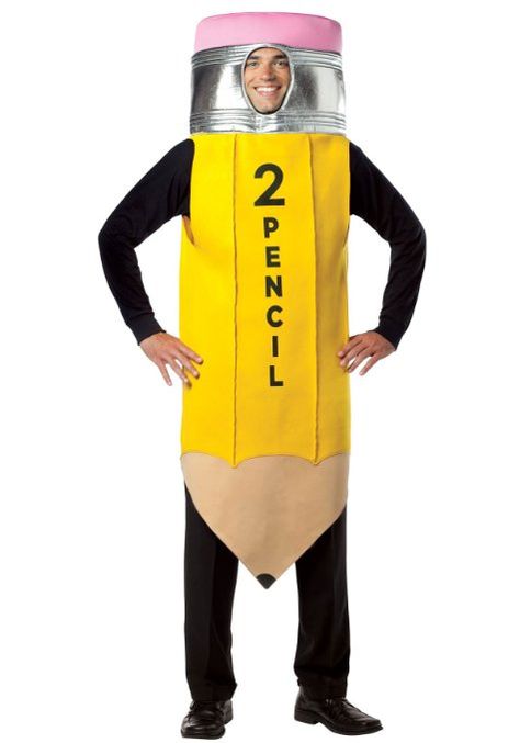 Pencil Costume, Giant Pencil, Funny Costumes, Book Week, Funny Halloween Costumes, Costume Shop, Fancy Dress Costumes, Halloween Dress, Mens Costumes