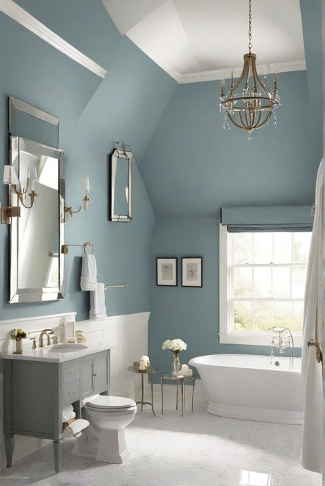 Home - HOME CABINET EXPERT Bathroom Walls Paint, Light Blue Bathroom Walls, Color For Bathroom Walls, Behr Dove, Blue Bathroom Walls, Bathroom Cabinet Colors, Bathroom Wall Colors, Light Blue Bathroom, Paint Guide