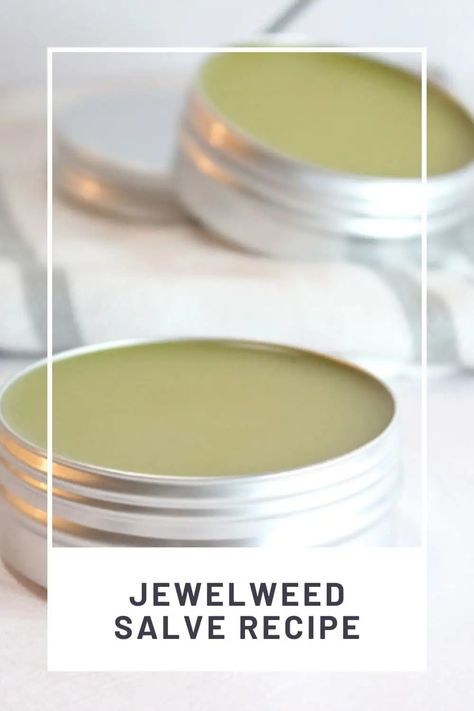 Jewelweed Salve Recipe for Skin Irritations • Confessions of an Overworked Mom Jewelweed Salve, Dry Skin Diy, Diy Moisturizer, Diy Soap Recipe, Salve Recipes, Diy Beauty Recipes, Essential Oil Diffuser Blends, Oil Diffuser Blends, Diy Essential Oils