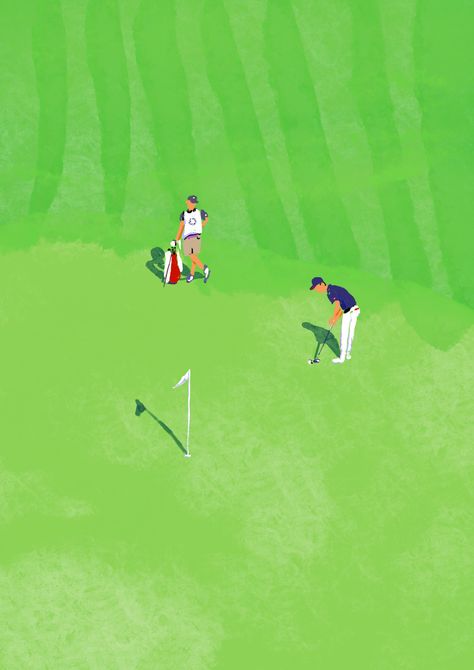 Golf on Behance Golf Artwork Illustrations, Golf Animation, Golf Paintings, Golf Illustration, Golf Cartoon, David Hockney Paintings, Golf Artwork, Golf Painting, Golf Poster