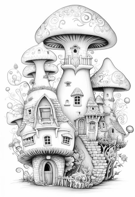 ★Whimsical Homes coloring book for adults 2★Lovely whimsical homes from the magical forest: fairy houses, gnome houses, houses for all kind of cute magical creaturesThe coloring book includes52 pp.A4white backs (no pushing through, ideal for hanging)cute fairy houses with mushroom towerswhimsical homes with little stairs, round windows and flowersa coloring book to dream and relaxThe Gnome coloring book is a great gift for all Fairy and Fantasy Fans. This book is also available as digital version. Stairs Round, Whimsical Homes, Gnome Houses, Round Windows, Whimsical Houses, Mushroom Houses, Fairy Tale Forest, Fairy Homes, Magical Home