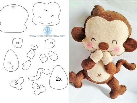 Baby Mobil, Felt Toys Patterns, Felt Animal Patterns, Felt Crafts Patterns, Diy Bebe, Felt Crafts Diy, Cute Sewing Projects, Animal Sewing Patterns, Sewing Stuffed Animals