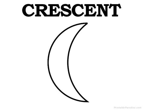 Printable Crescent Shape Crescent Shape Activities For Preschool, Shapes Preschool Printables, Preschool Shapes, Fun Activities For Preschoolers, Shape Worksheets For Preschool, Shapes Lessons, Worksheets For Preschoolers, Shape Activities Preschool, Shape Tracing Worksheets