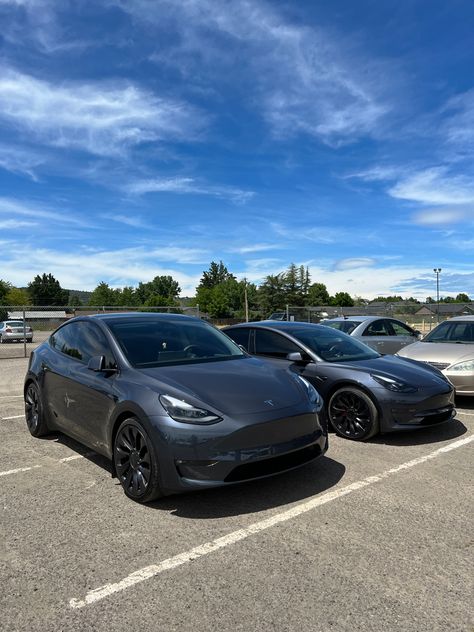 Tesla Model Y Grey, Grey Tesla, Dream Dream, Tesla Model Y, Dream Car, Tesla Model, Tesla, Dream Cars, Dark Grey