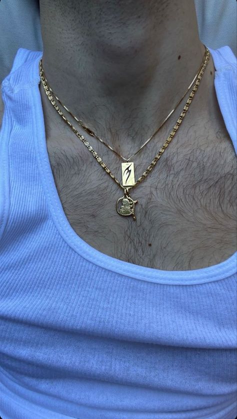 Men's Necklace Gold, Chain Outfit, Gold Necklace For Men, Streetwear Jewelry, Minimalist Fashion Men, Cross Jewelry Necklace, Boys Jewelry, Mens Gold Jewelry, Mens Fashion Photography