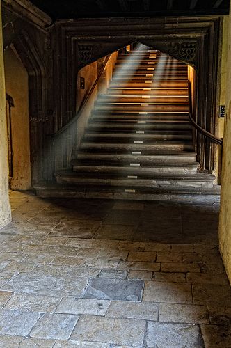 Stairs to dining hall, Magdalen College | Scott D. Haddow | Flickr College Dining Hall, Magdalen College, Visit England, Oxford United Kingdom, David Lean, Oxford City, Beautiful Stairs, Oxford England, New College