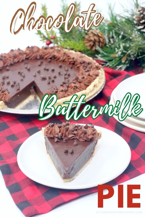 Chocolate Buttermilk Pie Recipe, Buttermilk Coffee Cake, Buttermilk Pie Recipe, Lemon Bar Cookies, Best Pumpkin Pie Recipe, Lemon Cream Pies, Just Pies, Buttermilk Pie, Chocolate Pie Recipes