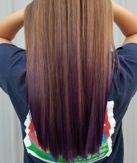 Purple Hair Ends, Pravana Violet, Cosmetology Career, Cosmetology, Purple Hair, Hair Ideas, Violet, Career, Long Hair Styles