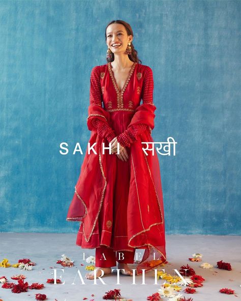 Label Earthen on Instagram: “#Sakhi by #labelearthen #Sakhi makes us laugh at ourselves, makes us smile when we are crying,. A perpetual mood lifter, she is the one…” Label Earthen, Alia Cut, She Is The One, Embroidery Kurti, Kurti Style, Anarkali Dresses, Traditional Attires, Latest Dress Design, Dress Design Patterns