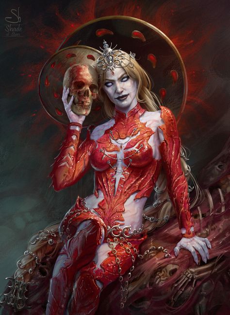 Baldur's Gate Portraits, Dark Creatures, Baldur's Gate 3, Baldurs Gate, Baldur's Gate, Red Art, Dnd Characters, Fantasy Artwork, Dark Fantasy Art