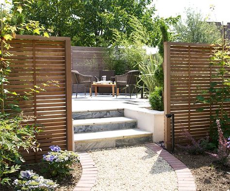 Private Garden Design, Bungalow Garden, Garden Mood Board, Small City Garden, Contemporary Gardens, New Garden Ideas, Garden Screens, Garden Screen, Garden Seating Area