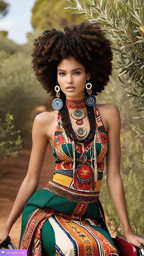 Afro Style Fashion, Afro Steampunk Fashion, Afro Nation Outfits, Afrofuturism Fashion Inspiration, Afro Steampunk, Afrofuturism Fashion Afro Punk, Ethnic Chic, Aztec Fashion, Mexican Outfit