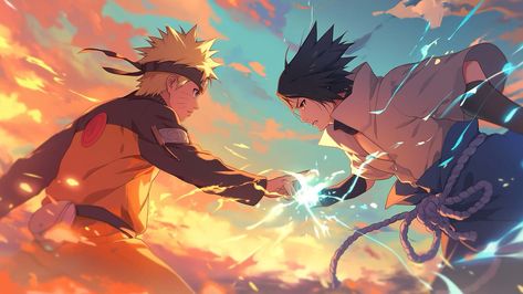 Naruto Dan Sasuke, Pc Desktop Wallpaper, 4k Wallpapers For Pc, Laptop Wallpaper Desktop Wallpapers, Naruto And Sasuke Wallpaper, Naruto Vs Sasuke, Naruto Vs, Epic Battle, Neon Wallpaper