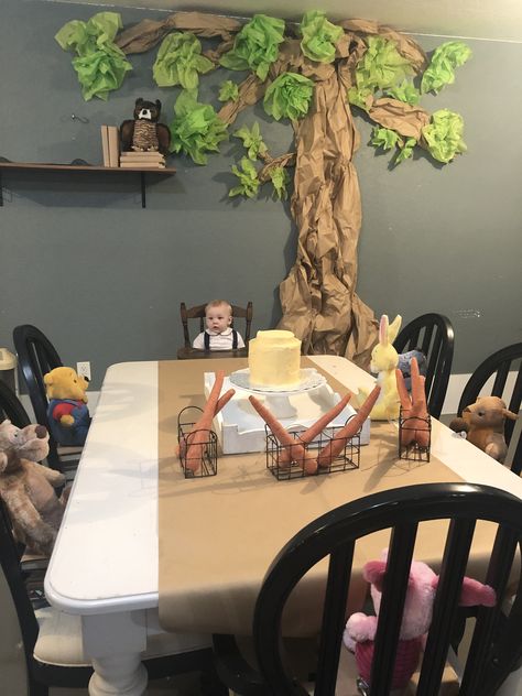 Hundred Acre Woods Decorations, Hundred Acre Woods Party Decorations, Hundred Acre Wood Birthday Party, Pooh Bear 1st Birthday Boy, One Hundred Acre Wood Birthday, Hundred Acre Woods Party, 100 Acre Woods Party, Woods Birthday Party, Woods Party