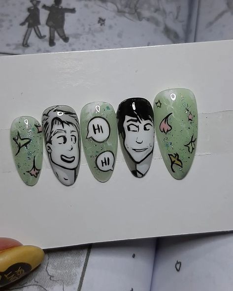 Heartstopper Nails, Alice Book, Kit Kat, Good Looking Men, Love Book, Swag Nails, Nails Inspiration, Cute Nails, Nail Ideas