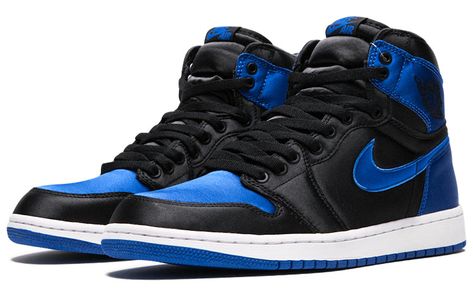 Nike Air Jordan 1 Retro High EP 'Satin Royal' Black/Varsity Royal-White 921193-007 Blue Air Jordans, Blue Air Jordan 1, Blue Air, Satin Shoes, Jordan 1 High Og, Air Jordan 1 Retro High Og, Air Jordan 1 Retro High, Basketball Sneakers, Air Jordan 1 High