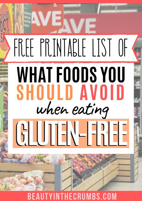 Gluten Free Benefits, Gluten Free List, Foods That Contain Gluten, Gluten Free Beauty Products, List Of Foods, Reading Food Labels, Going Gluten Free, Gluten Sensitivity, Gluten Free Eating