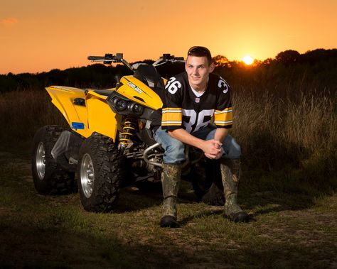 Senior Picture of a guy and his 4 wheeler. ATV in Maine Senior Picture Ideas For Guys 4 Wheeler, Senior Pictures With Four Wheeler, Photo Ideas For Boys, Baseball Senior Pictures, Lucas The Spider, Sr Pictures, Sr Photos, Senior Year Pictures, Senior Photos Boys