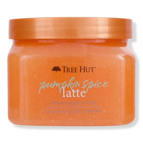 Tree Hut Prepares for Fall with Pumpkin Spice Latte Scented Sugar Scrub - Musings of a Muse Shea Sugar Scrub, Pumpkin Treat, Exfoliating Body Scrub, Pumpkin Latte, Natural Exfoliant, Sugar Body, Sugar Body Scrub, Tree Hut, Fall Scents