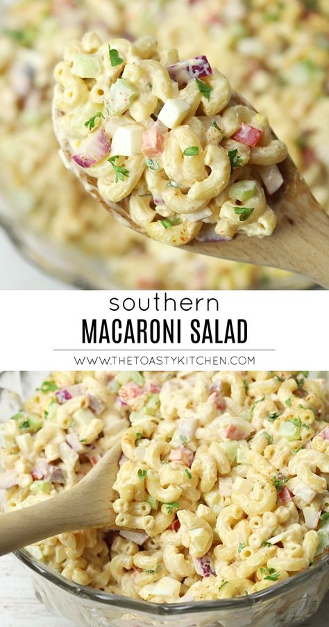 Southern Macaroni Salad, Homemade Macaroni Salad, Macaroni Salads, Salad Macaroni, Cold Side Dishes, Easy Macaroni Salad, Salad Quinoa, Resep Pasta, Best Macaroni Salad