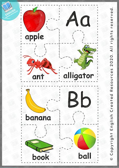 Abc Puzzles Free Printable, Letter Puzzles Free Printable, Alphabet Puzzles Free Printable, Letter A Puzzle, English Alphabet Worksheets, Alphabet Activities For Toddlers, English Alphabets With Pictures, English Created Resources, Puzzle Alphabet