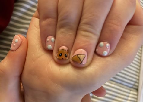 Eevee Nails, Pokemon Nails, Nail Art For Kids, Pokemon Eevee, Xmas Nails, Gorgeous Nails, Pretty Nails, Nail Ideas, Pokemon