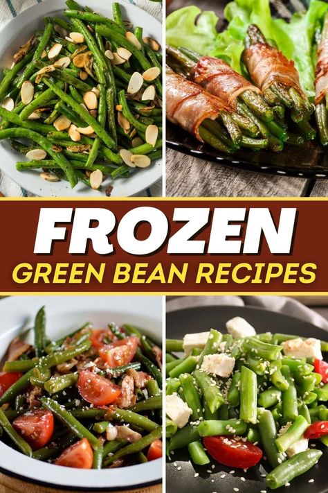 These frozen green bean recipes make healthy eating even easier! From soup to casserole to stir-fry, your family will love these simple dishes. Recipe For Frozen Green Beans, Green Beans And Feta, Frozen Green Bean Recipes, Freeze Beans, Green Beans Side, Green Bean Dishes, Best Green Bean Casserole, Simple Dishes, Steamed Green Beans