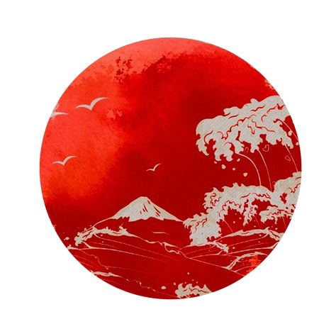 Tatoo Inspiration, Circle Tattoo, Tropical Painting, Cloud Tattoo, Happy Birthday Posters, Japan Tattoo, Watercolor Red, Japanese Calligraphy, Wall Paint Designs