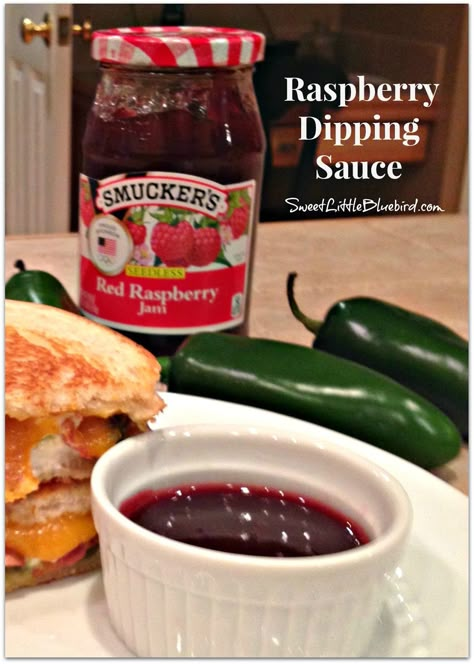 With today being Super Bowl Sunday and all the jalapeño poppers being made, I thought I would share how to make quick and easy raspberry sauce, my favorite dip for jalapeño poppers!  This sauce is ready in under a minute! All you need – seedless raspberry preserves and water, that’s it!  It’s great over ice cream and pancakes, and...Read More Jalapeno Popper Dipping Sauce, Raspberry Dipping Sauce, Easy Dipping Sauce, Jalapeno Sauce, Jalapeño Poppers, Jalapeno Recipes, Berry Sauce, Dipping Sauces Recipes, Sweet Dips