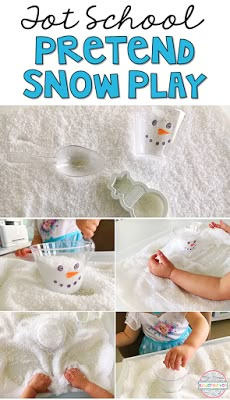 Instant fake snow is SOOO much fun for sensory play in tot school, preschool, and kindergarten. Pretend Snow, Tot School Curriculum, Winter Sensory Bin, Craft Ideas For Beginners, Winter Lesson Plan, Winter Sensory, Winter Theme Preschool, Toddler Sensory Bins, Snow Crafts