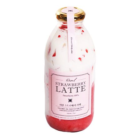 Strawberry Latte, Juice Bar Design, Korean Drinks, Korean Cafe, Milk Packaging, Juice Branding, Bottle Design Packaging, Food Png, Cafe Shop Design