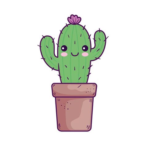 Kawaii Cactus Drawing, Cute Cactus Drawing Kawaii, Cute Cactus Drawing Simple, Cartoon Cactus Drawing, Cactus Drawing Cute, Cacti Drawing Simple, Cute Cactus Drawing, Draw Cactus, Llama Quilt