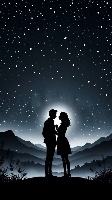 Moon Love Wallpaper, Capel Photo, Moonlight Theme, Couple Cartoon Pictures, True Love Wallpaper, Dark Souls Artwork, Beautiful Butterfly Pictures, Anime Photo Profile Dark, Love Cartoon Couple