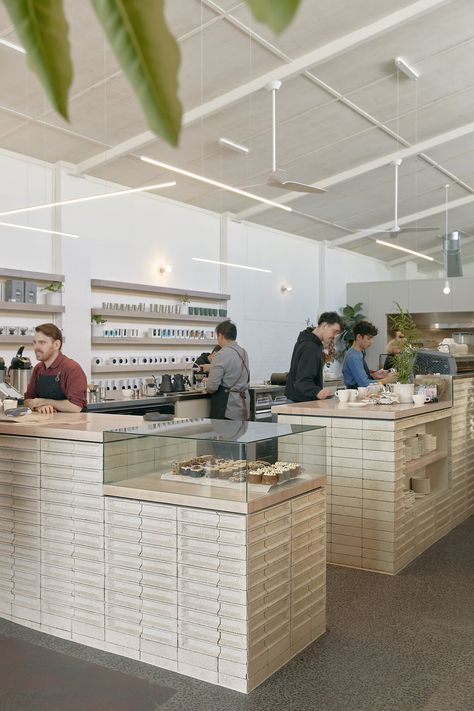 Cafe Counter, Melbourne Cafe, Drink Design, Communal Table, Coffee Shops Interior, Counter Design, Bakery Design, Drinks Design, Coffee Shop Design