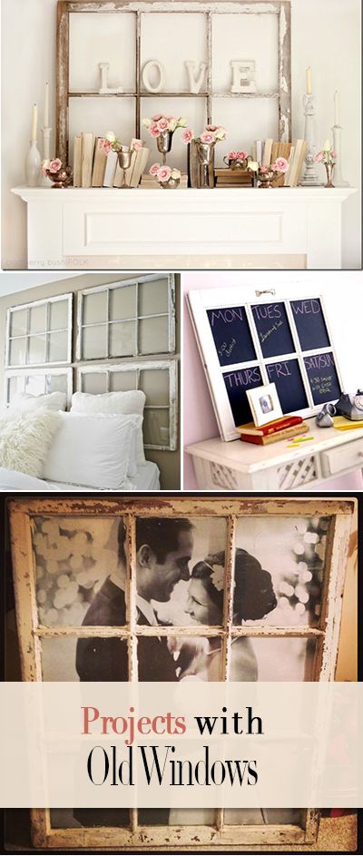 Projects with Old Windows • How to decorate with old windows, 11 projects and ideas that are  charming and clever! #oldwindows #projectsoldwindows #oldwindowprojects #oldwindowideas #diy Decorate With Old Windows, Projects With Old Windows, Old Window Projects, Window Crafts, Window Projects, Old Windows, Windows 11, How To Decorate, My New Room