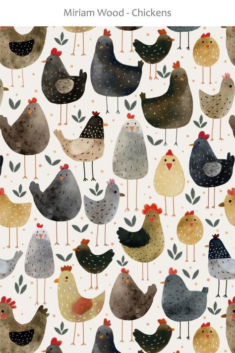 Aesthetic Chicken Wallpaper, Chicken Iphone Wallpaper, Christmas Chicken Wallpaper, Chicken Background Wallpaper, Chicken Wallpaper Iphone, Chicken Illustration Cute, Cute Chicken Art, Chicken Mural, Chicken Decor Kitchen