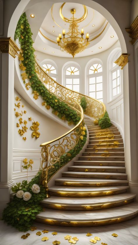 Fancy Staircases, European Staircase, Fancy Stairs, Amazing Staircases, Grand Staircase, Staircases, Beautiful Gardens, Stairs, Collage