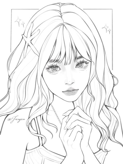 Manga Coloring Book, Anime Lineart, Pencil Sketch Images, Sketches Of People, Body Base Drawing, Animation Art Sketches, Cute Sketches, Beauty Art Drawings, Easy Drawings Sketches