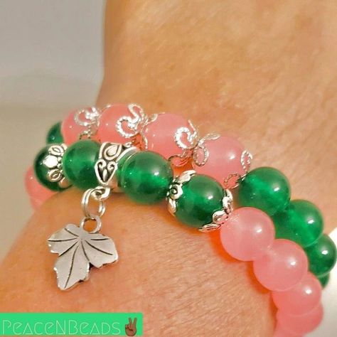 Warren James, Green Charms, Jade Charm, Beads Design, Foot Bracelet, Pink Jade, Crystal Ornament, Jade Bracelet, Designer Fashion Jewelry