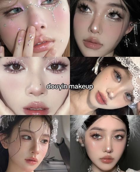 Makeup Looks Douyin, Different Types Of Makeup Looks, Makeup Placement, Different Types Of Makeup, Types Of Makeup Looks, Funny Face Photo, Nose Makeup, Different Makeup Looks, Photo Funny