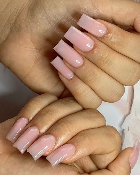 Med Square Acrylic Nails Pink, Medium Arclyc Nail, Plain Square Acrylic Nails, Pink Tapered Square Nails, Modest Nails, Short Tapered Square Nails, Acrylic Nails Short Square, Plain Acrylic Nails, Almond Nail Tips