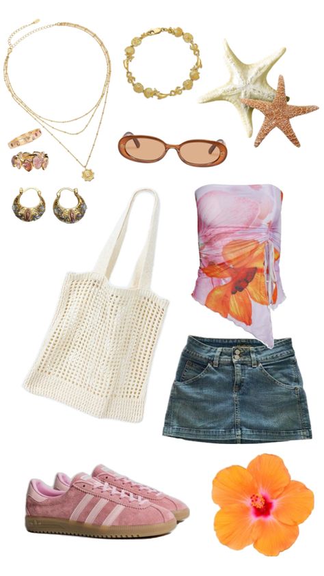 Ahs Summer Outfits, Ahs Style Outfits Summer, Outfit Collage Summer, Aussie Summer Outfits, Summer Outfits Collage, Summer Outfit Collage, Island Outfit Ideas, Summer Outfits Vacation, Street Style Outfits Casual