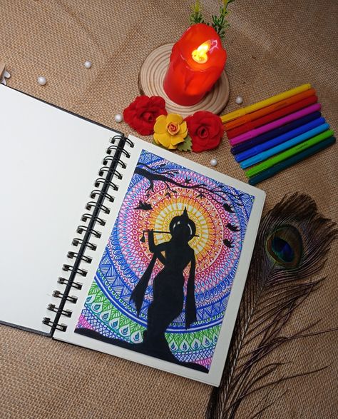 😇✨ Krishna Ji Mandala Art, Krishna Mandala Art, Krishna Mandala, Scenery Canvas Painting, Buddhism Wallpaper, Easy Zentangle Patterns, God Drawing, Mandala Arts, Easy Zentangle