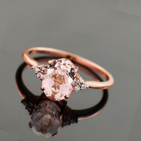 Formal Morganite Gemstone Rings, Elegant Morganite Ring With Center Stone, Formal Morganite Ring With Gemstone Accents, Pink Morganite Ring With Gemstone Accents, Snowdrift Ring, Morganite Rings, Pink Morganite Diamond Ring, Elegant Style, Peach Morganite, Promise Ring Gift