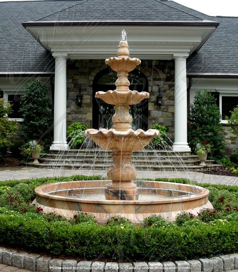 Simple Fountain, Front Yard Fountain, Fountain Sculpture, Yard Fountain, Large Outdoor Fountains, Fountain Outdoor, Outdoor Wall Fountains, Patio Fountain, Marble Fountain