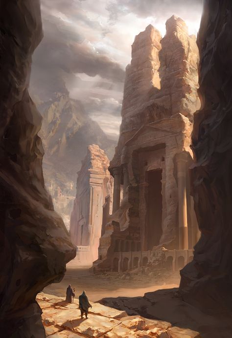 ArtStation - Discover the ruins, Taewon Hwang Concept Art Landscape, Dnd Things, Creation Art, Heroic Fantasy, 다크 판타지, Fantasy City, Art Disney, Fantasy Setting, Fantasy Places