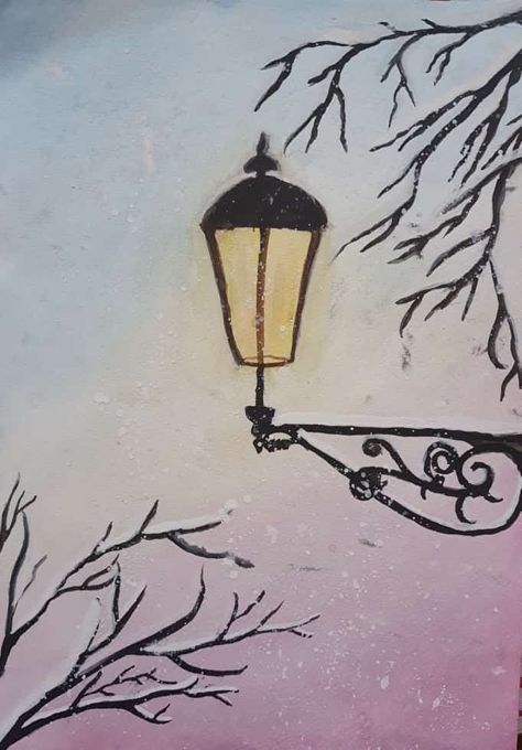 Lamp Post Painting, Lamp Post