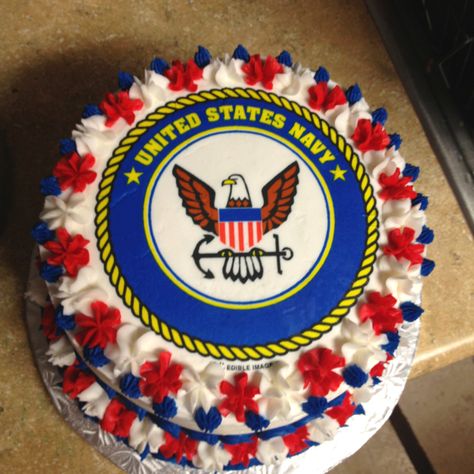 Navy Cake Us Navy Cake Ideas, Coast Guard Cake, Happy Birthday Anthony, Navy Cakes Ideas Military, Military Retirement Cake, Military Birthday Cake, Marine Cake, Navy Cakes, Military Cake